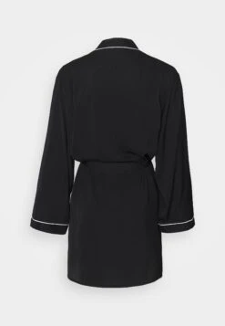 Anna Field Amanda Satin Dressing Gown - Badjas - Black -Dameskleding 02d6ba585165492c8f07ab44f0a3d177