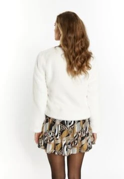 Faina Embell - Imitatieleren Jas - Wollweiss -Dameskleding 0363d69d514a475eba7502123b28d26b