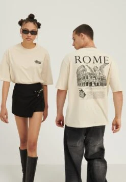 Nieuwe Producten 15 YOURTURN Rome Tee Unisex - T-Shirt Print - Mottled Light Brown