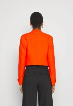 Boss Slim-Fit Cropped Jacket With Collarless Styling - Blazer - Bright Orange 13 Boss Slim-Fit Cropped Jacket With Collarless Styling - Blazer - Bright Orange -Dameskleding 0ac9dfcf278f4de1a2df00e2377b71f3