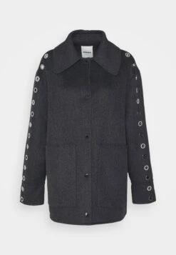 Sandro Oversize Double Face Coat With Eyelet - Halflange Jas - Gris Foncé 14 Sandro Oversize Double Face Coat With Eyelet - Halflange Jas - Gris Foncé -Dameskleding 13963862ff48403fb85fab9c95e3afa2
