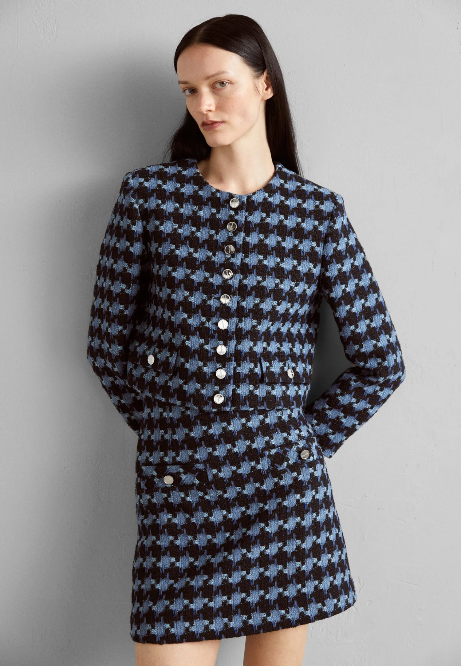 Sandro Recoupe - Blazer - Bleu/Noir 3 Sandro Recoupe - Blazer - Bleu/Noir