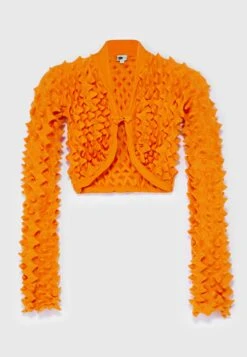 Spiky Cardigan - Vest - Orange 16 Spiky Cardigan - Vest - Orange -Dameskleding 221155d3f7de4ba5a317831ed9235ed4
