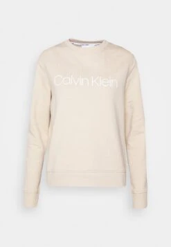 Calvin Klein Core Logo - Sweater - White Clay -Dameskleding 28fe3dac0bd4491aa03e5804ed475f3b