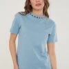 LELA Regular Fit - T-Shirt Print - Baby Blue -Dameskleding 3381f59ccaf5499390a06a6660667a16