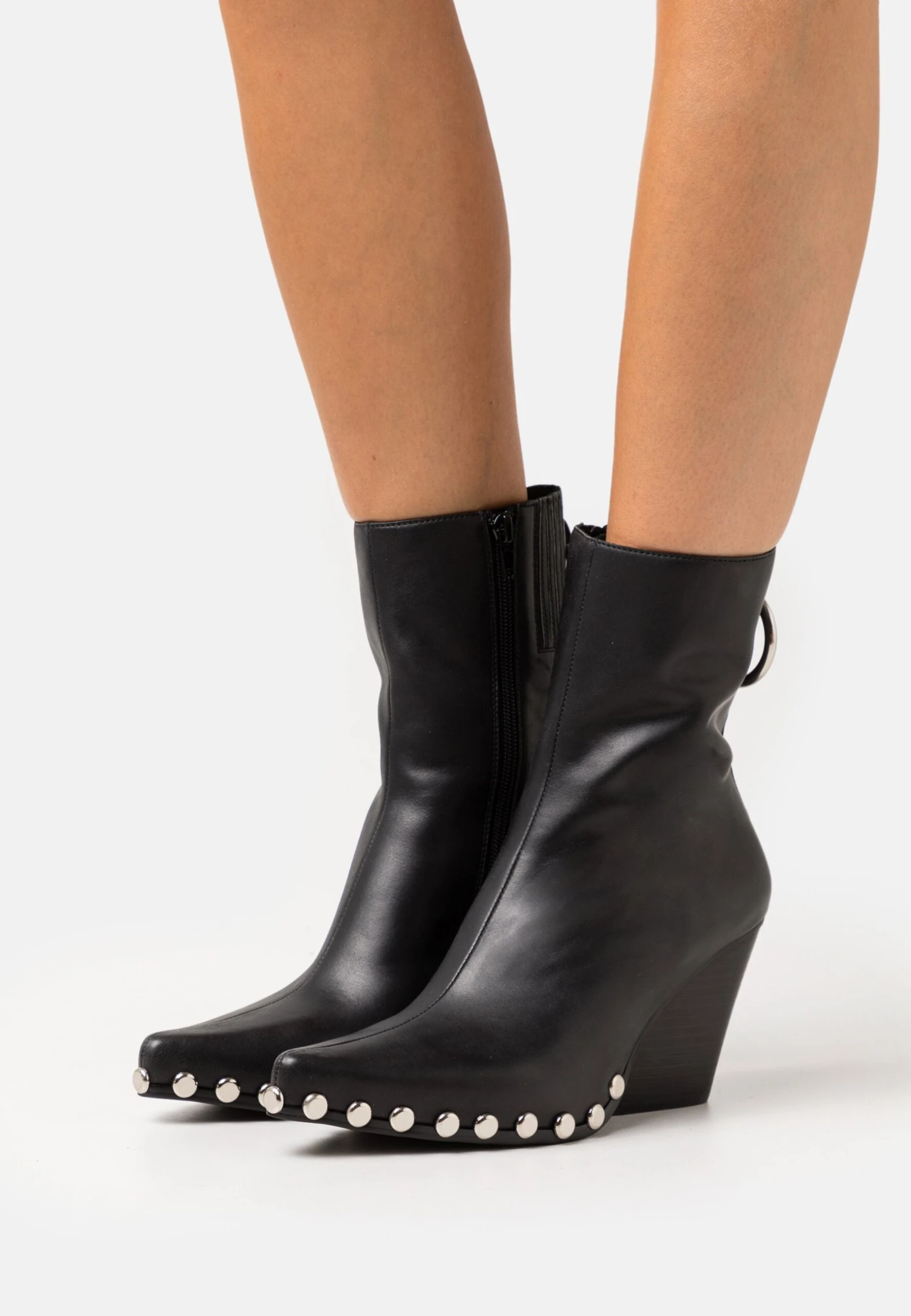 Jeffrey Campbell Walton - Cowboy-/Bikerlaarsjes - Black 3 Jeffrey Campbell Walton - Cowboy-/Bikerlaarsjes - Black