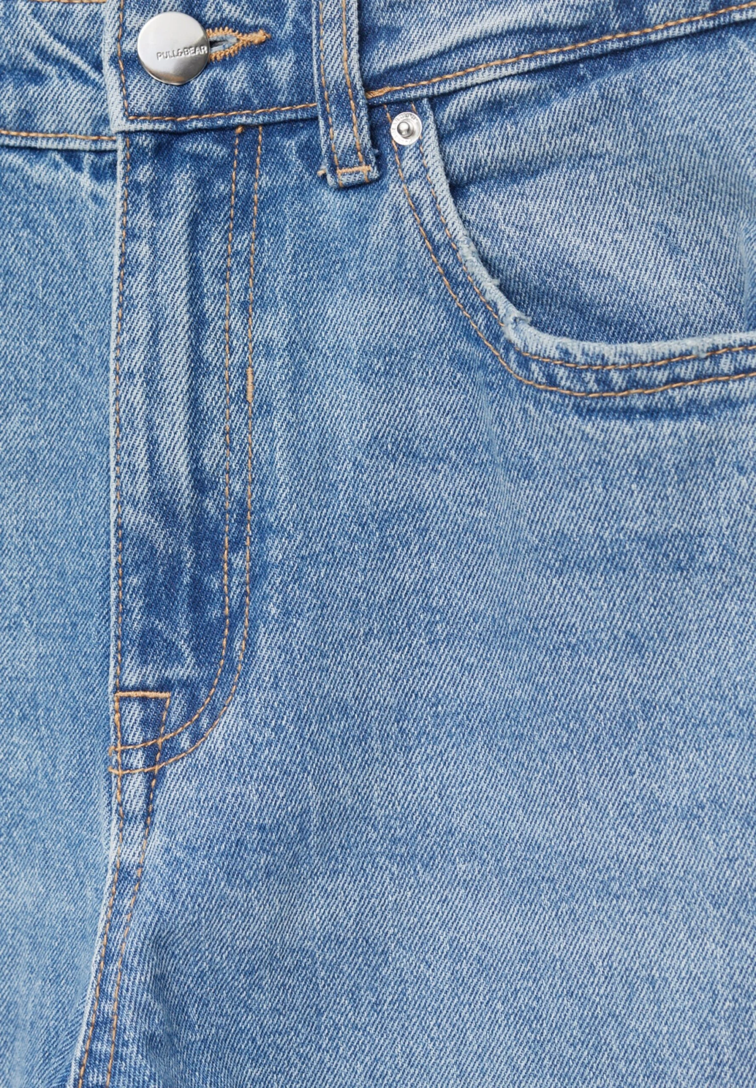 PULL & BEAR High Waist - Straight Leg Jeans - Stone Blue Denim 9 PULL & BEAR High Waist - Straight Leg Jeans - Stone Blue Denim - Afbeelding 7