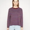Monki Longsleeve - Dark Red/Blue -Dameskleding 3ea7106a5b974c61bbeac878d0a8eb63