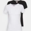 Anna Field 2 Pack - T-Shirt Basic - White/Black 1 Anna Field 2 Pack - T-Shirt Basic - White/Black -Dameskleding 43c6ecf930ec4d3bbf6741626656699c