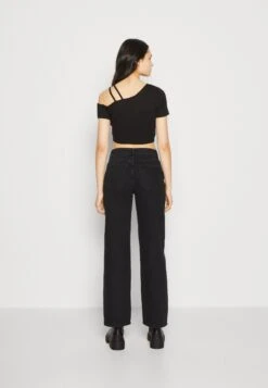 Even&Odd Relaxed Fit Jeans - Black Denim -Dameskleding 491db932c5c843bba417027e9da58a24
