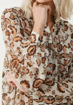 Part Two Viktorine - Overhemdblouse - Koi Japanese Flower Print -Dameskleding 4cc6857efc2c4303a4486d4b463def71