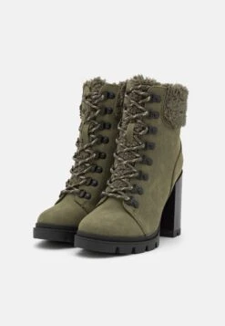 Anna Field Leather - Veterboots - Khaki -Dameskleding 5351ec4084c242d6a16e56ca22fd1479