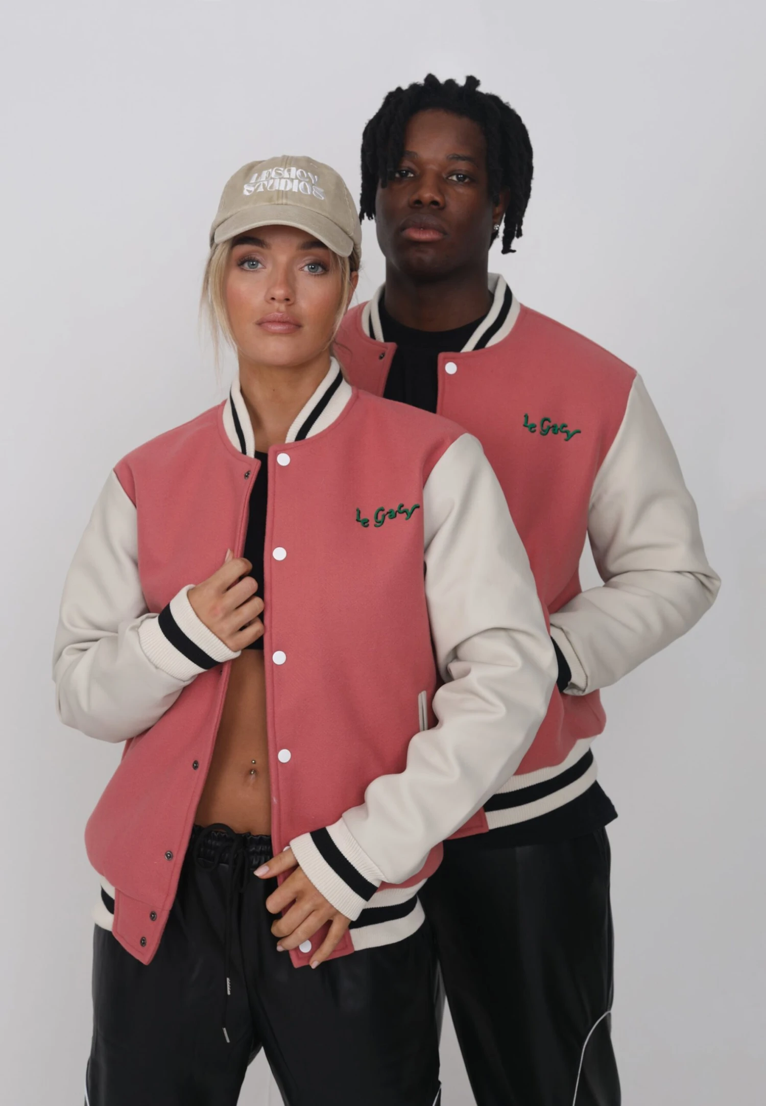 Lamar Varsity Jacket Unisex - Imitatieleren Jas - Coral 9 Lamar Varsity Jacket Unisex - Imitatieleren Jas - Coral - Afbeelding 7