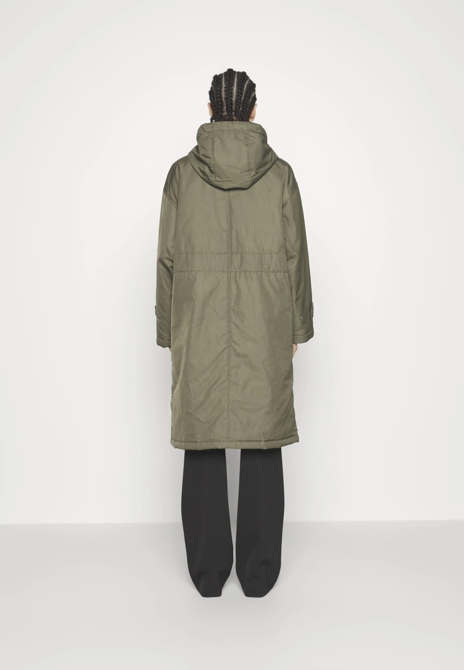 Marc O'Polo Coat Long Padded Fixed Hood Zipper Drawstring Waist - Parka - Olive Crop 7 Marc O'Polo Coat Long Padded Fixed Hood Zipper Drawstring Waist - Parka - Olive Crop - Afbeelding 5