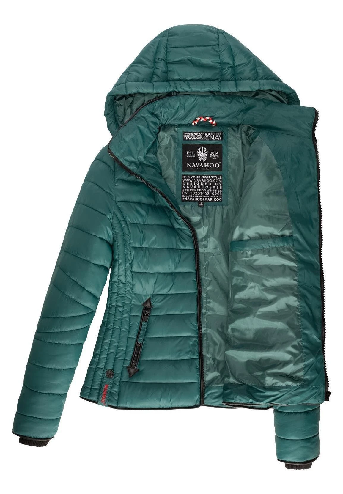 Navahoo Lulana - Jas - Petrol Melange 8 Navahoo Lulana - Jas - Petrol Melange - Afbeelding 6