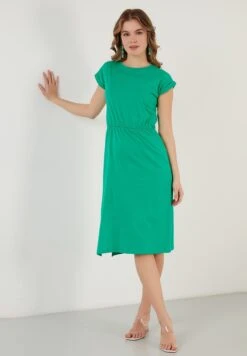 LELA Short Sleeve Midi - Jurk - Benetton Color -Dameskleding 7d6c32ea151f4d3cafba612698aacee0