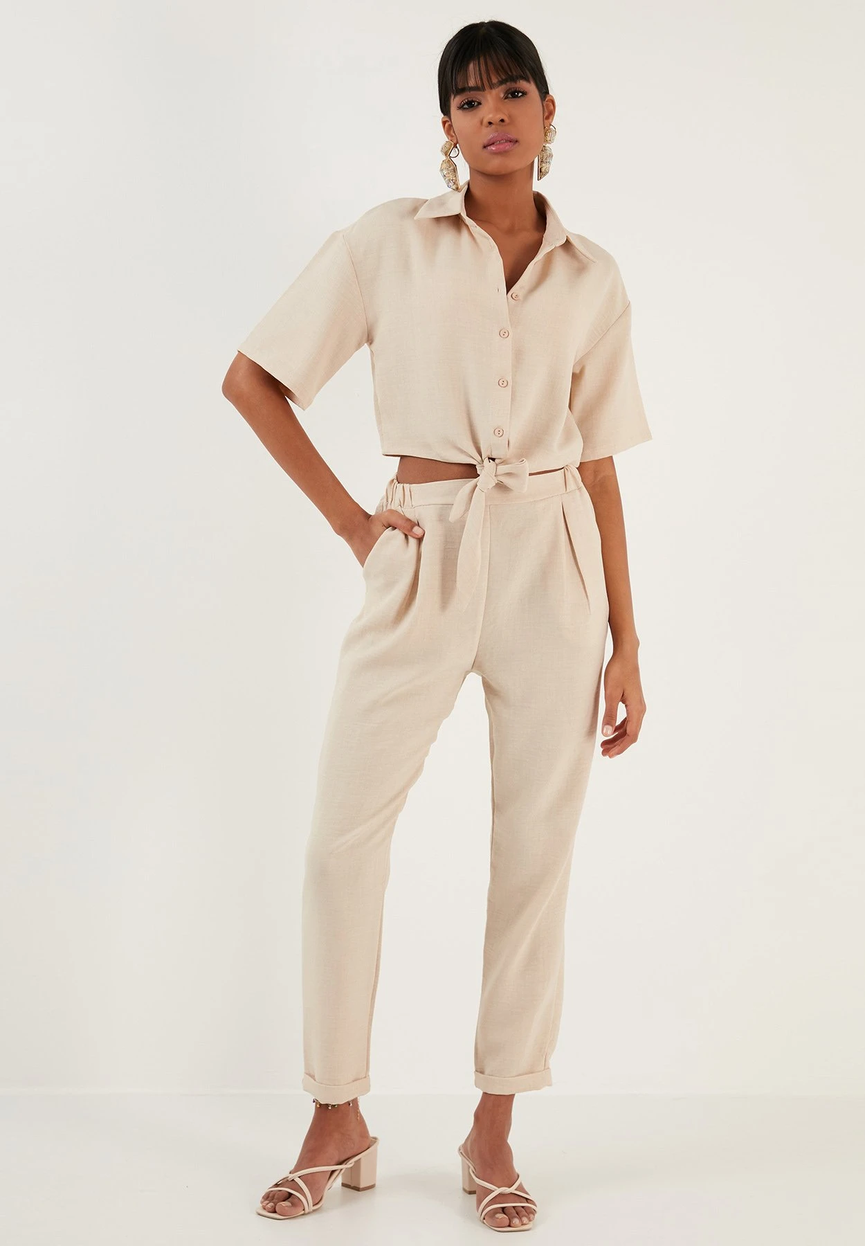 LELA Regular Fit - Overhemdblouse - Stone 4 LELA Regular Fit - Overhemdblouse - Stone - Afbeelding 2