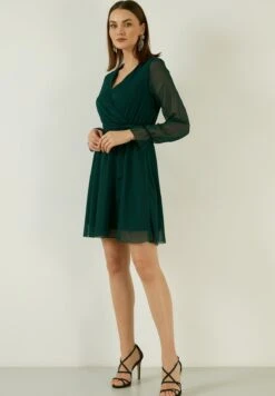 LELA Mini- Jurk - Petrol Blue -Dameskleding 8d8cc3759043454b8467934ba98d785a