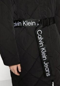 Calvin Klein Jeans Belted Quilted Coat - Winterjas - Black -Dameskleding 9d18e8a0680f47a09986107eaebd2d0d