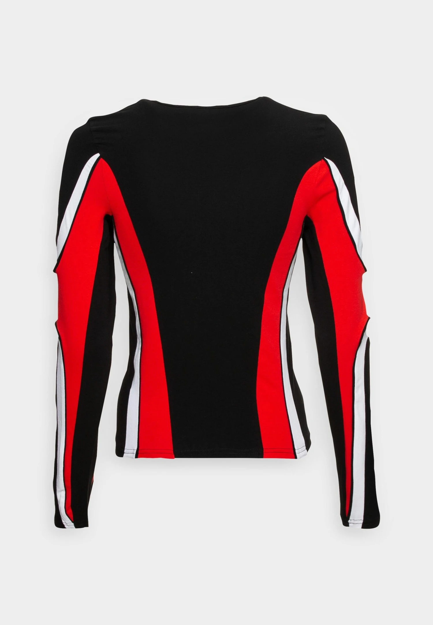 WEEKDAY Rush Biker Long Sleeve - Longsleeve - Black/Red Colblock 4 WEEKDAY Rush Biker Long Sleeve - Longsleeve - Black/Red Colblock - Afbeelding 2