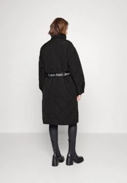 Calvin Klein Jeans Belted Quilted Coat - Winterjas - Black -Dameskleding ae4a7eac38a94c0eb83c8ab851facab4