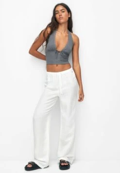 PULL & BEAR Flowing Faded - Broek - White 8 PULL & BEAR Flowing Faded - Broek - White -Dameskleding b9ae4c2575dc47389dcd81843391bdfa