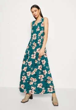 Anna Field Maxi-Jurk - Dark Green/Pink -Dameskleding baa227ce9a894cf9a0af24e94c9b805b