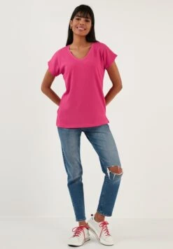 LELA Regular Fit - Blouse - Fuchsia -Dameskleding c371d8e12a3449b4aedcf56a6a0e868f