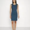 Patrizia Pepe Abito Dress - Etui-Jurk - Petrol Blue -Dameskleding c48c6e169dc74c4fa64b7d2277a0f6c3