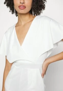 Wedding Betty V Neck Wrap - Jumpsuit - White -Dameskleding c881f6ba37fb47679d7c7bf7b789dc5f