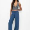 PULL & BEAR Flowing Faded - Broek - Blue -Dameskleding c9c29ef4d36640db9f867952b20662c5