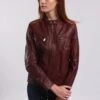 Lee Cooper Bethanie - Leren Jas - Oxblood -Dameskleding ca1067f9d74a45bab8cab518deb93b41