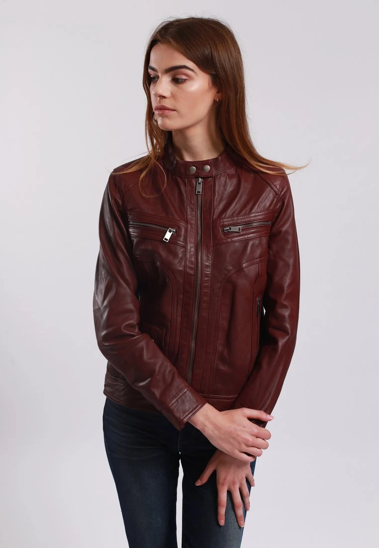 Lee Cooper Bethanie - Leren Jas - Oxblood 3 Lee Cooper Bethanie - Leren Jas - Oxblood