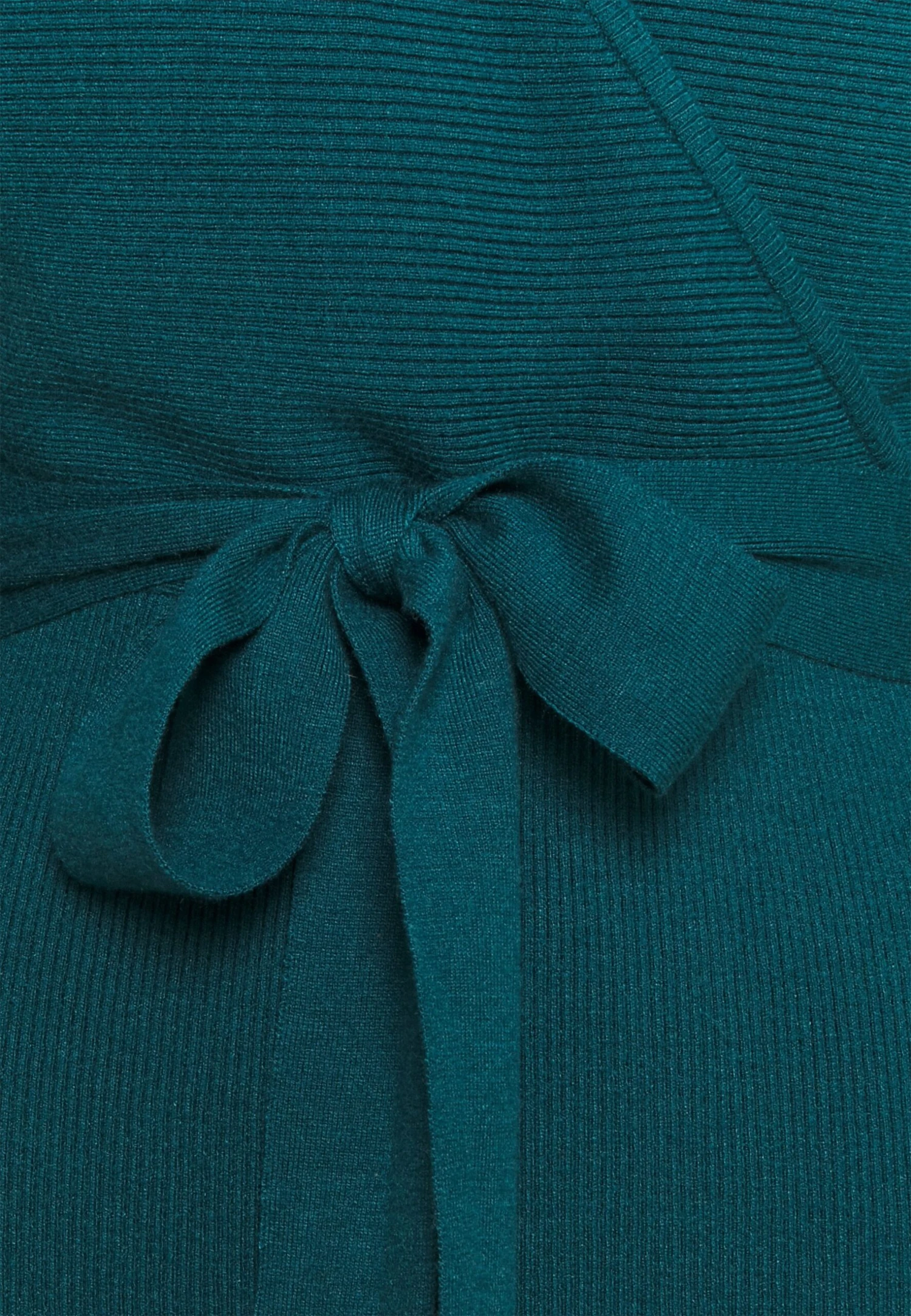 Anna Field Wrap V Ausschnitt Mini Strickkleid Mit Gürtel - Etui-Jurk - Deep Teal 5 Anna Field Wrap V Ausschnitt Mini Strickkleid Mit Gürtel - Etui-Jurk - Deep Teal - Afbeelding 3