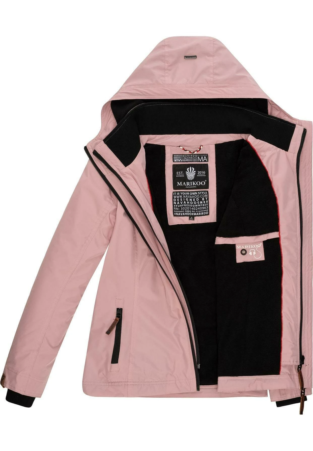 Marikoo Erdbeere - Outdoorjas - Powder Rose 6 Marikoo Erdbeere - Outdoorjas - Powder Rose - Afbeelding 4