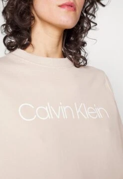 Calvin Klein Core Logo - Sweater - White Clay -Dameskleding e2fb8b80416444bc975899181f11277c