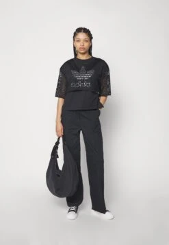 Adidas Originals Big Logo Tee 2 In 1 - T-Shirt Print - Black -Dameskleding eff972c846524095aed507c8e78aaff1