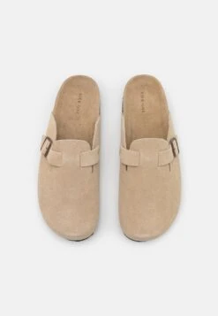 Pier One Leather Unisex - Pantoffels - Beige -Dameskleding fb9c0aed91d14aa2a90f9e1af6a1df5d
